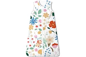 TotAha Floral Toddler Sleep Sack 1.0 TOG for 2T-3T-4T Girls, Buttery Soft Sleeping Sacks with 2-way Safe Zipper, Premium All Season Sleep Bag