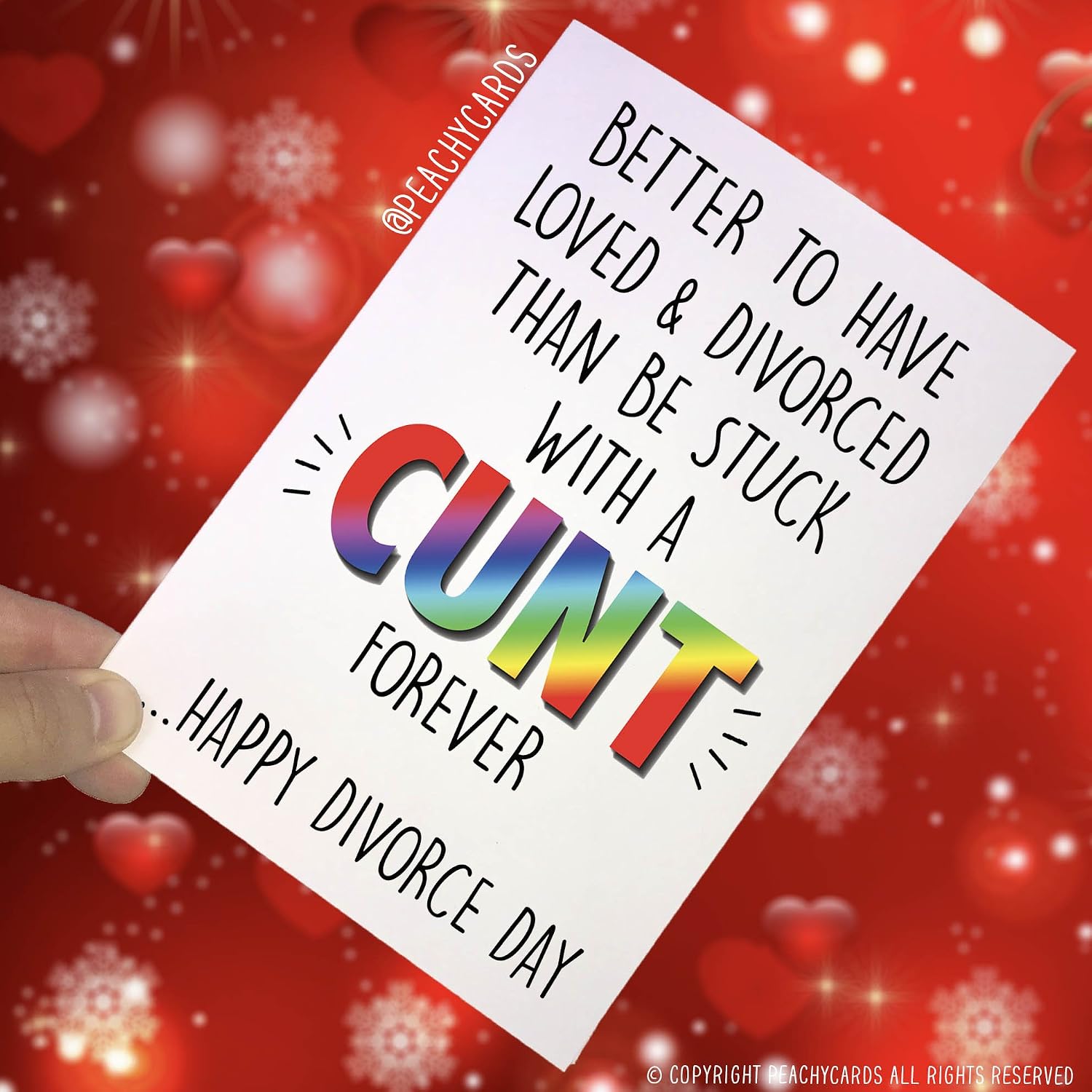 Divorce Cards Divorced Card Happy Divorce Day Funny Cards Novelty C*nt Cards Swearing Card Best Friend Card Just Divorced - Image 4