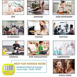 12 Pack Digital Kitchen Timers for Cooking Magnetic
