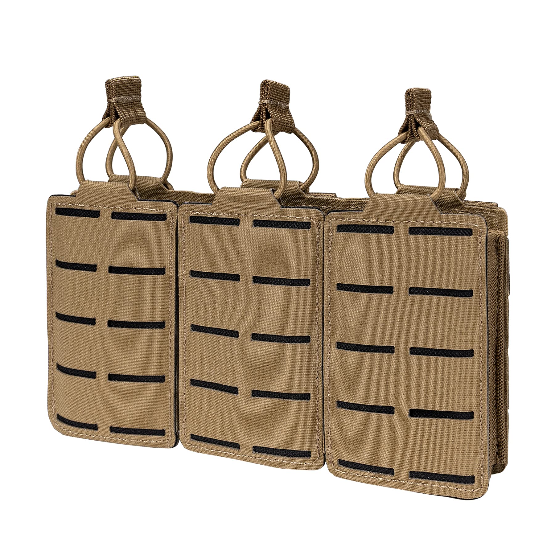 Photo 1 of IDOGEAR Tactical Mag Pouch Open-Top Triple Molle Magazine Pouch for M4 M14 M16 AK AR-15 556 Rifle Magazines (Coyote Brown)