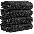 US Cargo Control 95 lb/Dozen, Machine Washable 80"x72" Large Heavy Duty Moving Blanket, MBSUPREME95 Supreme Mover, 4-Pack