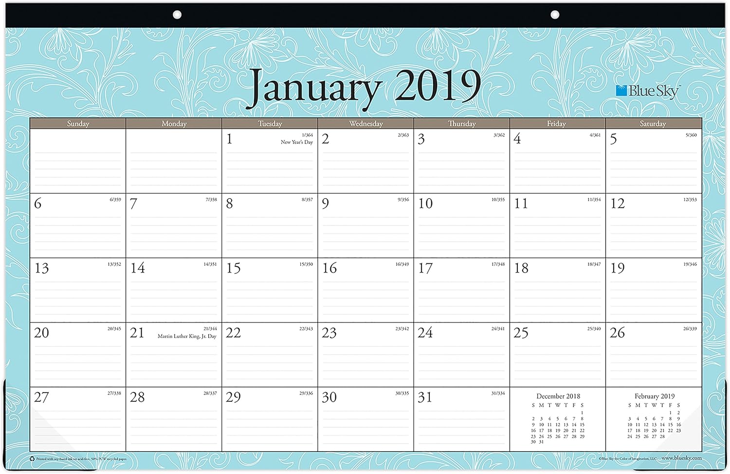 Best blue sky desk calendar 2019