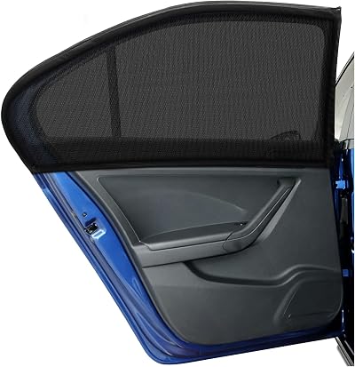 DIZA100 Car Side Window Sun Shade 42x20 2Pack for 98% Cars Mosquito Net