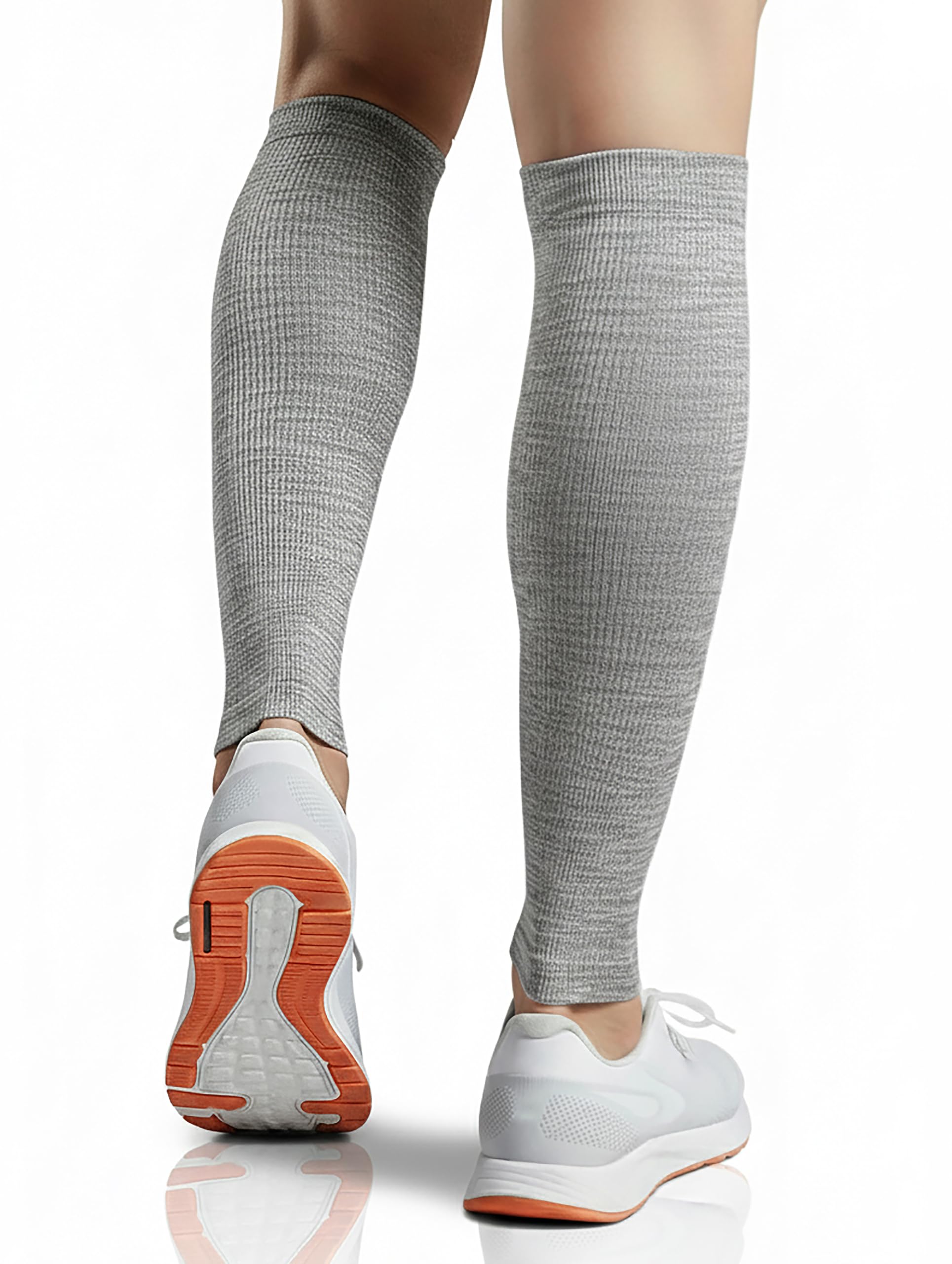 aZengear Calf Compression Sleeves for Men & Women - Shin Splint and Calf Support Brace - Compression Calf Guards - Leg Sleeves for Torn Muscle Cramps (XXL, Mixed Grey)