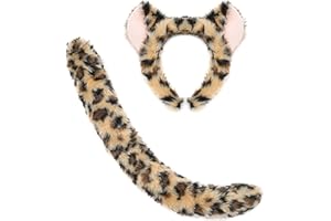 SY SOUL YOUNG Soul Young Wolf Leopard Lion Cat Ears and Tail Set Halloween Costume Party Cosplay Animal Accessories
