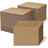 200 Pack Brown Corrugated Cardboard Sheets, 1.8mm Thickness 3.5x4.5 Flat Cardboard Inserts for Shipping, Mailing, Packing, DIY Crafts