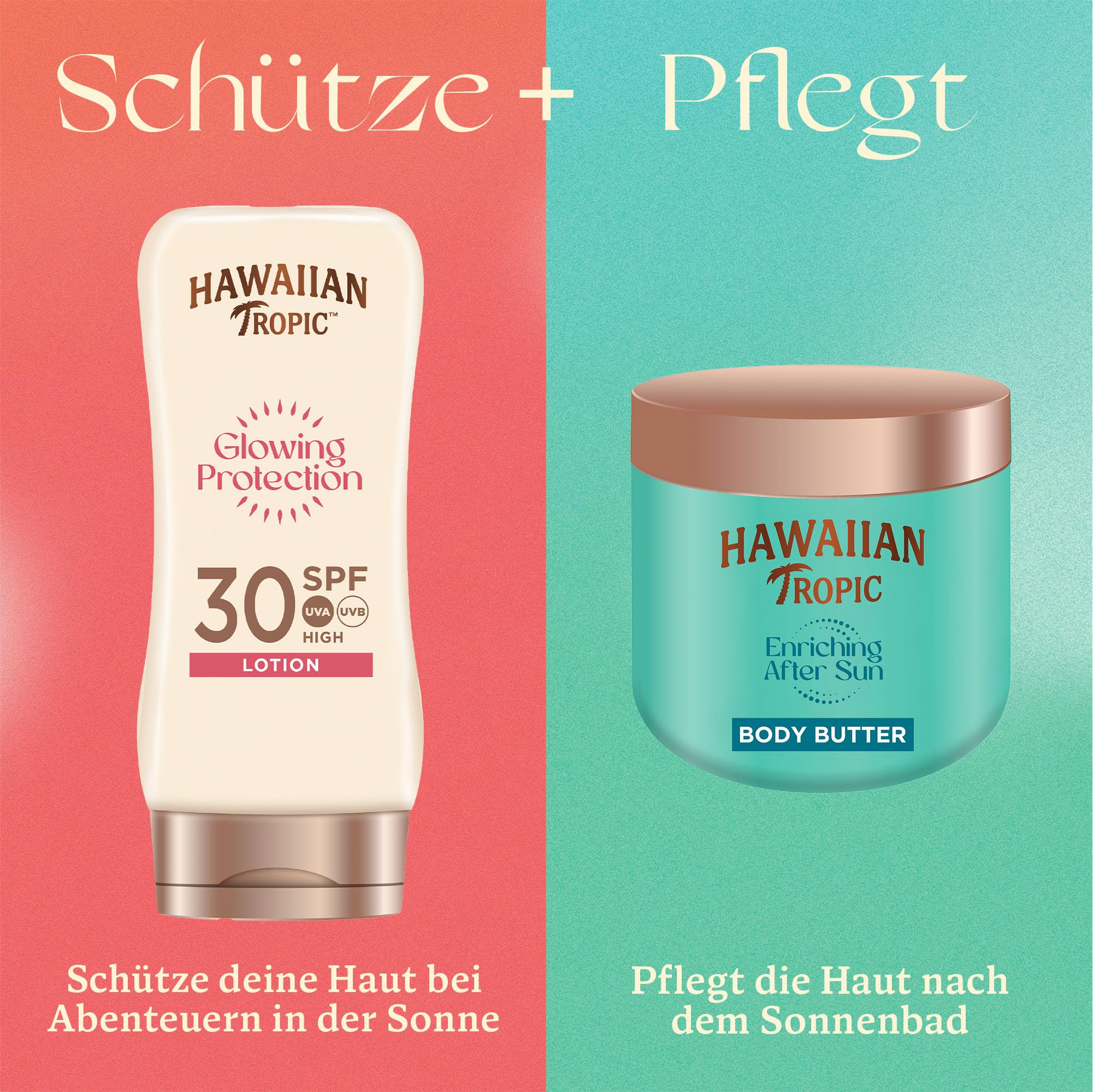 Hawaiian Tropic | Glowing Protection Sunscreen, Schützende Sonnenlotion LSF 30 UVA + UVB Schutz, 180 ml, tropischer Duft, mit Sheabutter, wasserfest, vegan 6