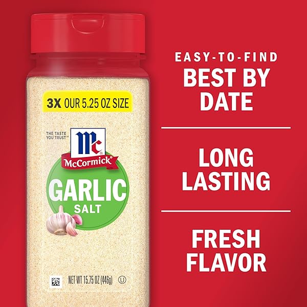 MCCORMICK GARLIC SALT, 15.75 OZ