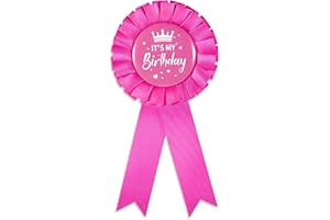 QFWDFCTRENZ It's My Birthday Brooch Pink Satin Birthday Badge Pink Fabric Tinplate Badge Pin for Girls Party Decorations Gifting Party Favors