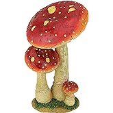Design Toscano Mystic Forest Mushroom Statue: Red