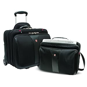 Wenger Luggage Patriot Rolling 2 Piece Business Set, Black