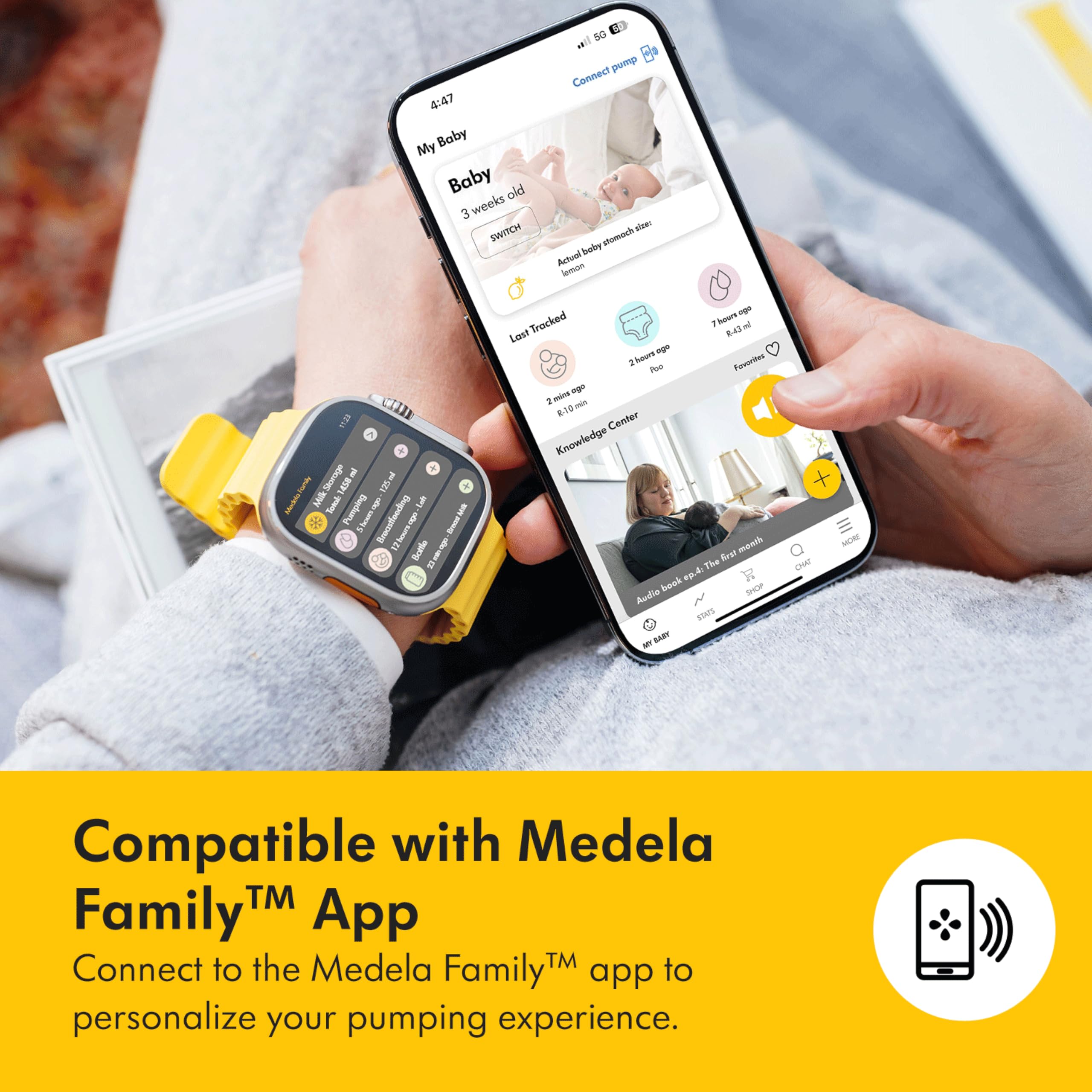 Medela Freestyle Hands-Free Double Electric Breast Pump with Wearable Cups, App Connectivity, Portable and Discreet Design
