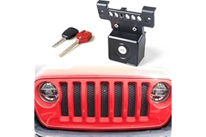sukemichi JL Hood Lock for Jeep Wrangler, Locking Hood Latches for Jeep Wrangler JL JLU 4XE, Anti-Theft Eliminate Hood Flutter, Aluminum (for 2018-2025 Jeep Wrangler JL JLU)