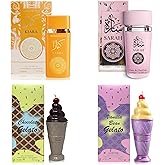 AFLUXE Top Sales 4 Piece Women Perfume Combo Set Eau de Parfum Natural Spary, Long Lasting Women's Fragrance Sets Kiara Mango Punch&Sarah Pink&Chocolate Gelato&Vanilla Bean Gelato