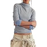 Womens Long Sleeve Lace Trim Patchwork Boat Neck Slim Fit Ruffle Hem Sexy T Shirt Going Out Stretchy Crop Tops