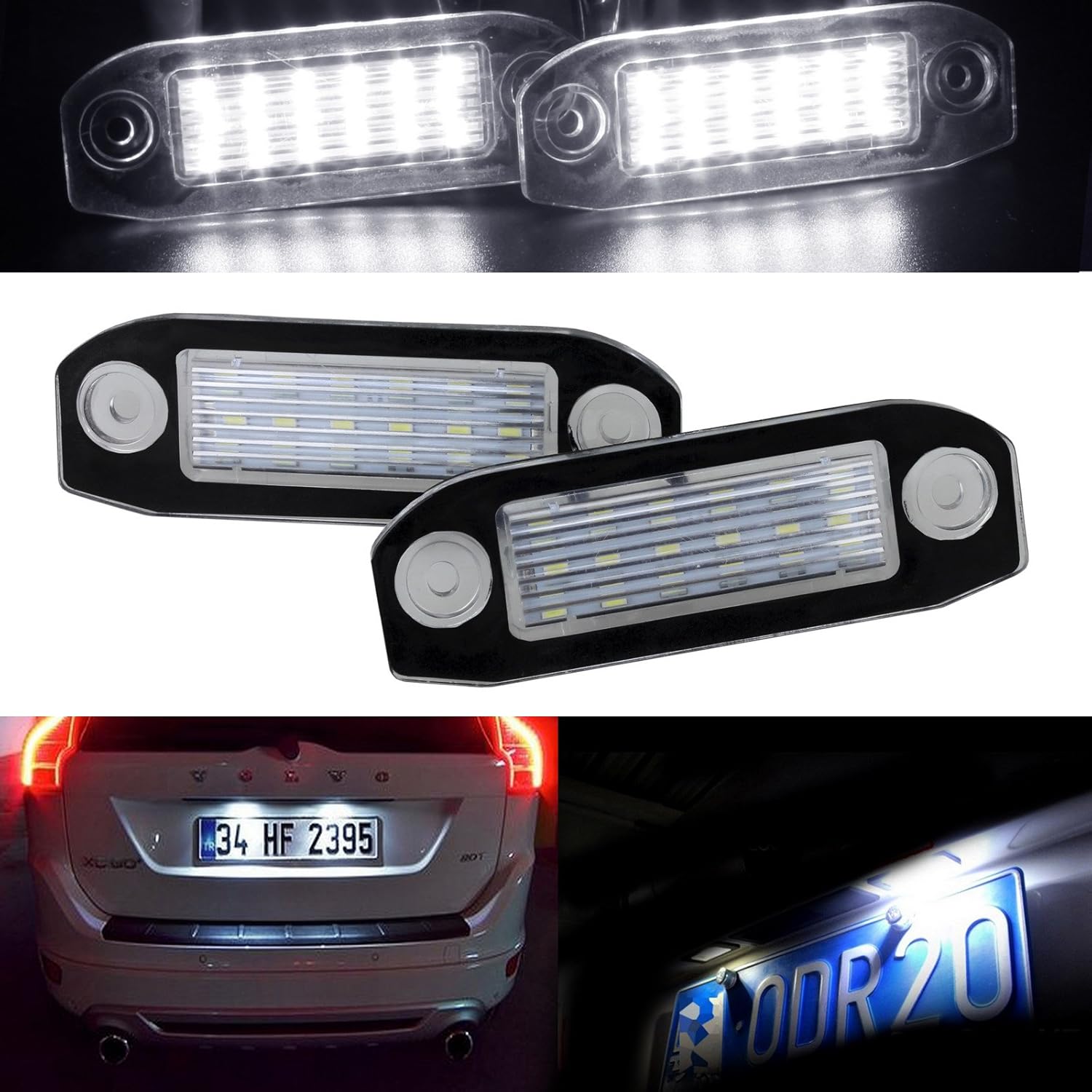 volvo s40 license plate light