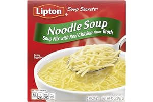 SOUP SECRETS Lipton Instant Soup Mix For a Warm Bowl of Soup Noodle Soup Made With Real Chicken Broth Flavor 4.5 oz, Pack of 12