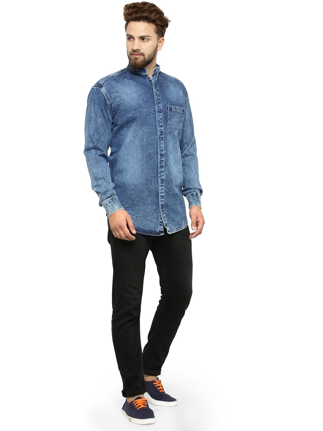 ben martin men's regular fit denim shirt