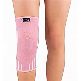VITTO Kids Knee Brace - Osgood Schlatter Knee Brace Youth, Compression Sleeve for Boys and Girls from 4-14 years old (Pink, L)