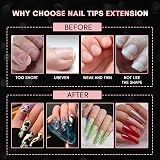 Makartt Long Coffin Nail Tips 504pcs Clear Full Cover 21 Sheets 10 Sizes view 8