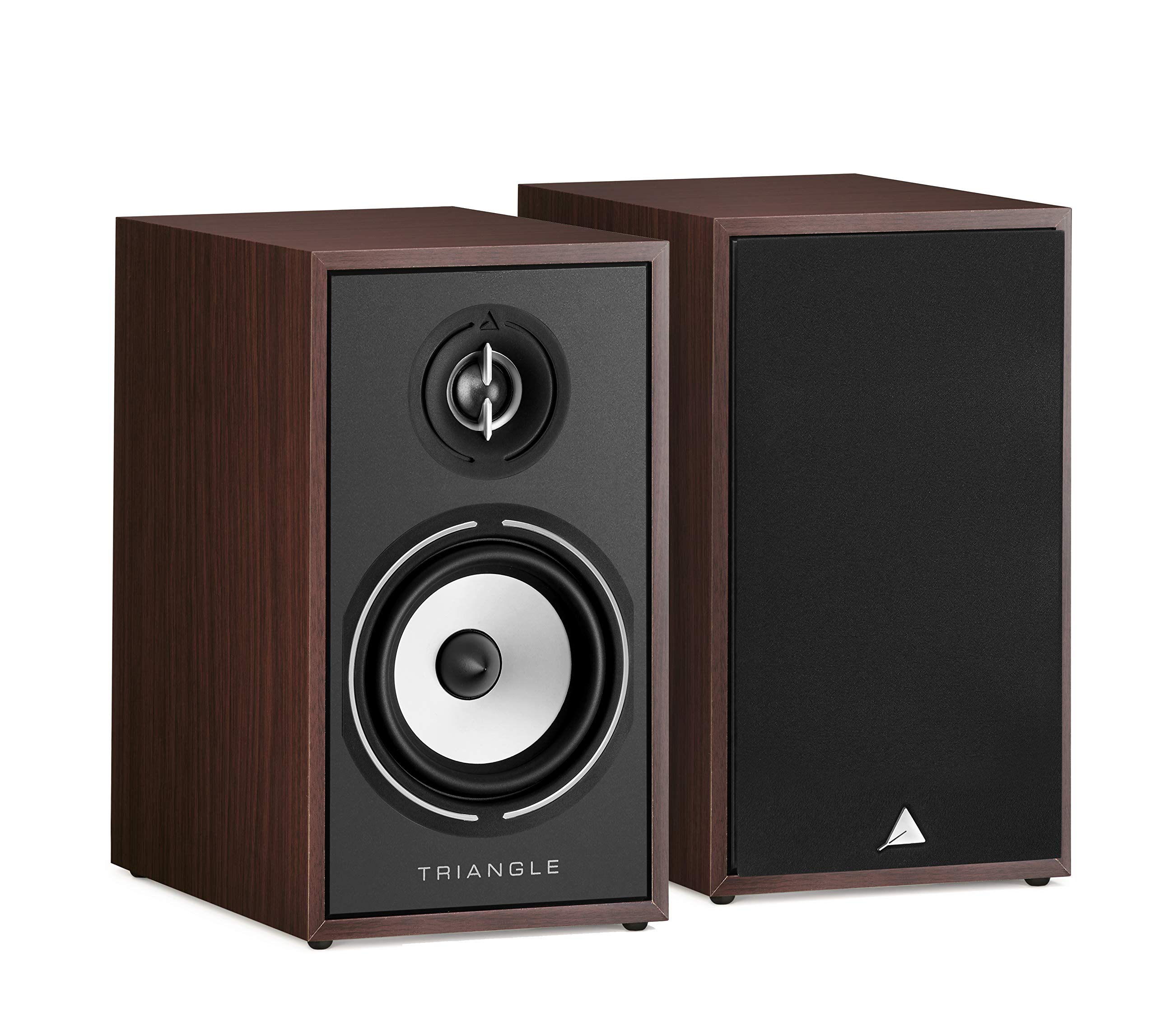 Triangle - BOREA BR02 Hi-Fi Bookshelf Speakers - Power handling 80W - Output 89 dB/W/m - Versatile Music and Home Cinema - 176 x 310 x 274 mm - Walnut (Pair)
