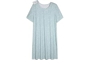 AVIIER Hospital Gowns for Women Open Back Adaptive Clothing Nightgowns Post Shoulder Surgery Dress
