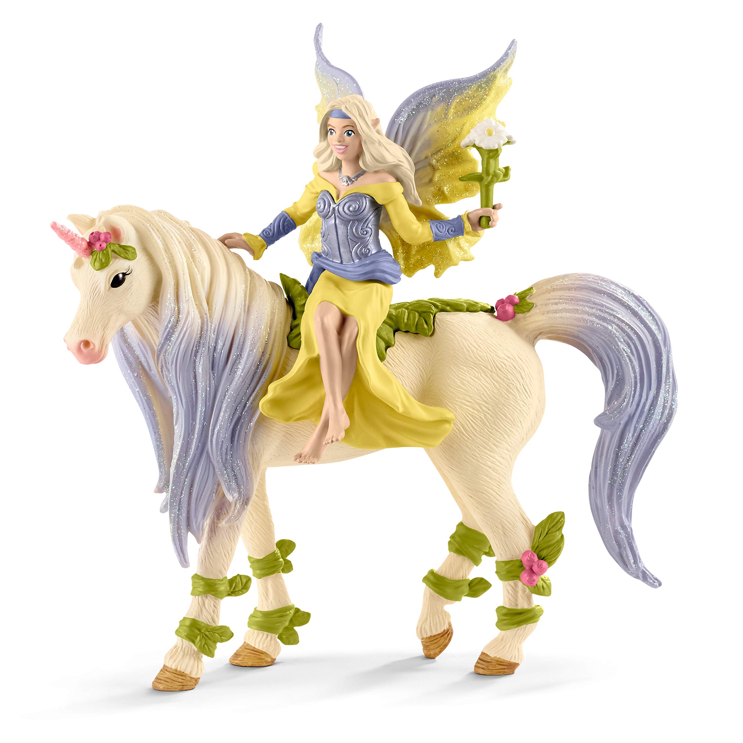 SCHLEICH bayala Fairy Sera with Blossom Unicorn Playset - Enchanting Fantasy Magical Mermaid Fairy and Unicorn Imagination Toys, Perfect for Boys and Girls, Gift for Kids Age 5+