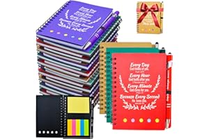 TAREVANIWA 40 Pcs Bulk Christian Gifts Prayer Journal for Woman - 20 Set Religious Notepad with Christian Pen - Bible Notebook - Church Gifts for Mother's Day, Bible Study, and Family Devotions ( Colorful )