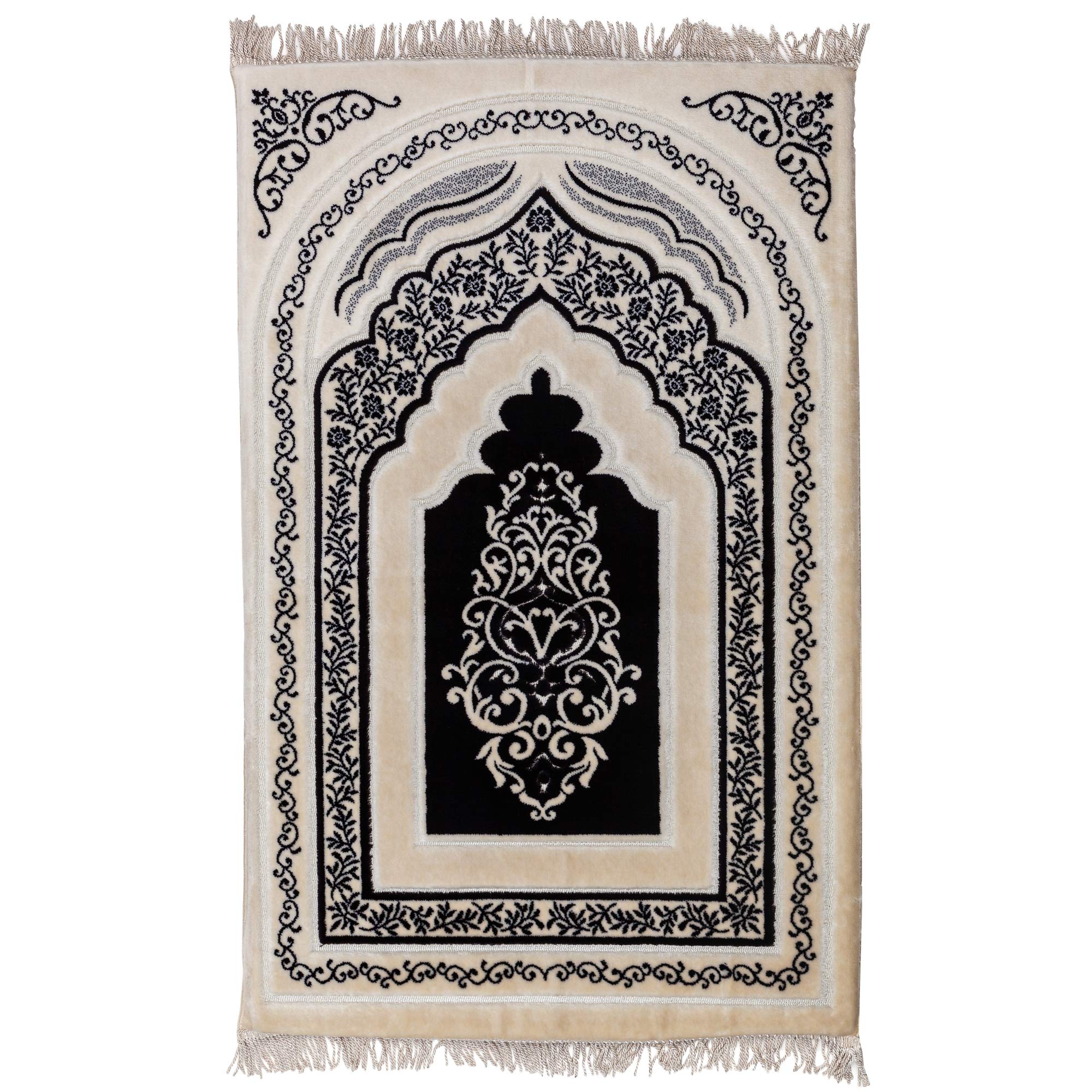Sajjada Orthopedic Memory Foam Area Rug & Runners (Prayer Rug) (Black