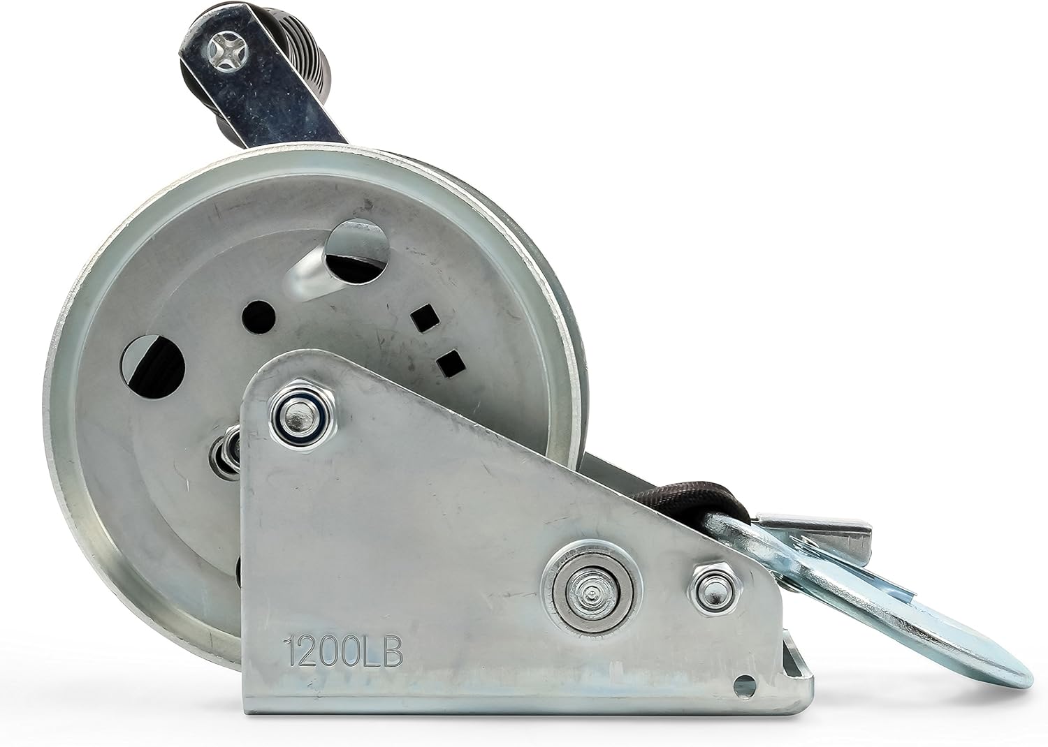 Camco Heavy Duty Steel Marine Towing Winch- Corrosion Resistant | 1,2000 lb Capacity| Durable Gears Resist Wear & Tear| Resilient & UV Resistant 20’ Strap - (50001): Automotive