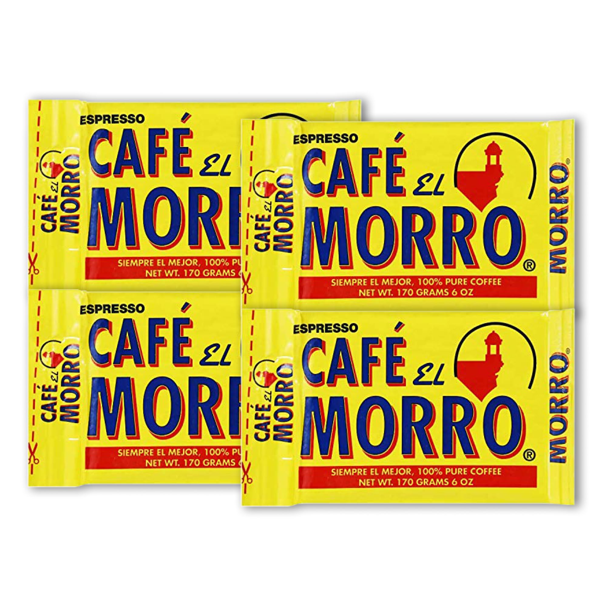 Caf? El Morro Dark Roast Espresso Coffee oz 4-Pack Vacuum Sealed
