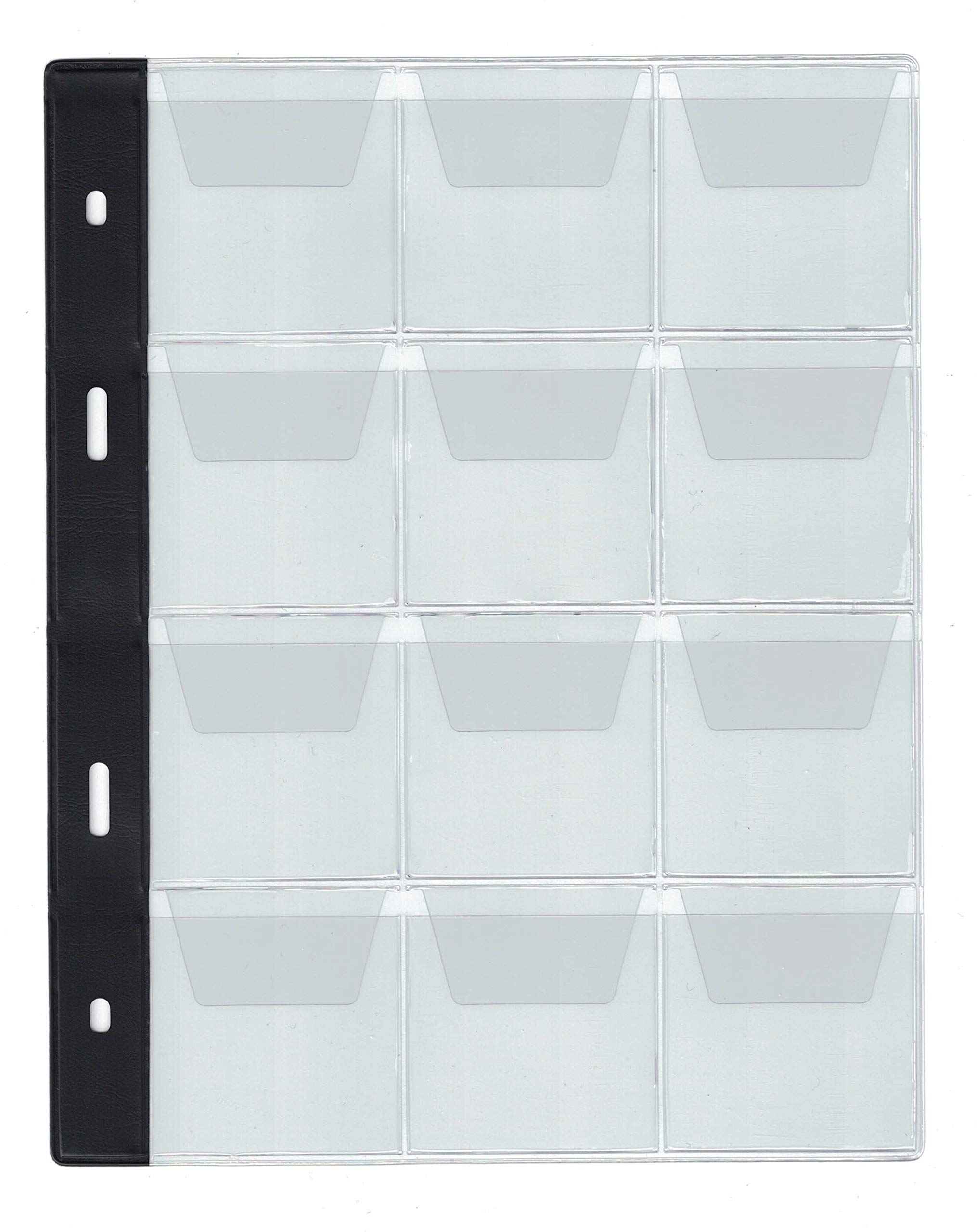 COLLECTOR Pages for Coin or Medal Album, Dividers, Folder Extra Refill Sheets Inserts or other brand coin book (Type 12 for Large Coins)