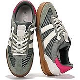 Project Cloud Genuine Leather Casual Sneakers for Women - Memory Foam Insoles Lace-Up Womens Shoes & Lightweight Women's Fashion Sneakers - Slip On Shoes for Women Footwear (Verdy)