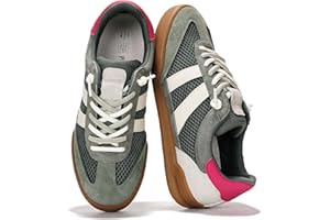 Project Cloud Genuine Leather Casual Sneakers for Women - Memory Foam Insoles Lace-Up Womens Shoes & Lightweight Women's Fashion Sneakers - Non-Slip Shoes for Women Footwear (Verdy)