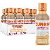 Dunkin' French Vanilla Iced Coffee Bottles, 13.7 fl oz, 12 Pack