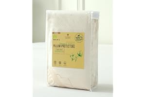 MATTSHIELD ORIGINAL 2-Pack Deluxe Organic Cotton Pillow Protectors - King - Certified Organic, Waterproof, Zippered Encasement, Soft Knit Fabric, Thick 280 GSM Cotton