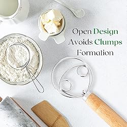 13 Inch Danish Dough Whisk with Dough