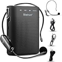 20W Wireless Voice Amplifier for Teachers with Wireless Microphone Headset, Bietrun Portable Rechargeable(Work of 6 hrs)Loud 