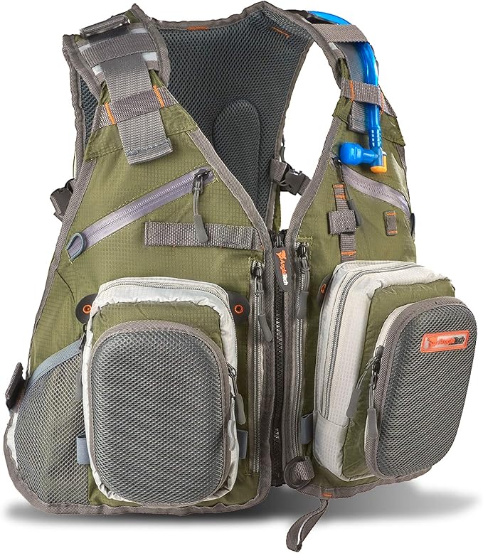 Anglatech Fly Fishing Backpack Vest Combo Chest Pack for Tackle Gear