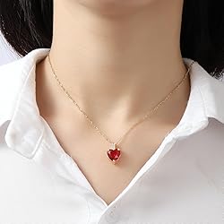 Lit Wall July Birthstone Necklace, 14K Gold Plated