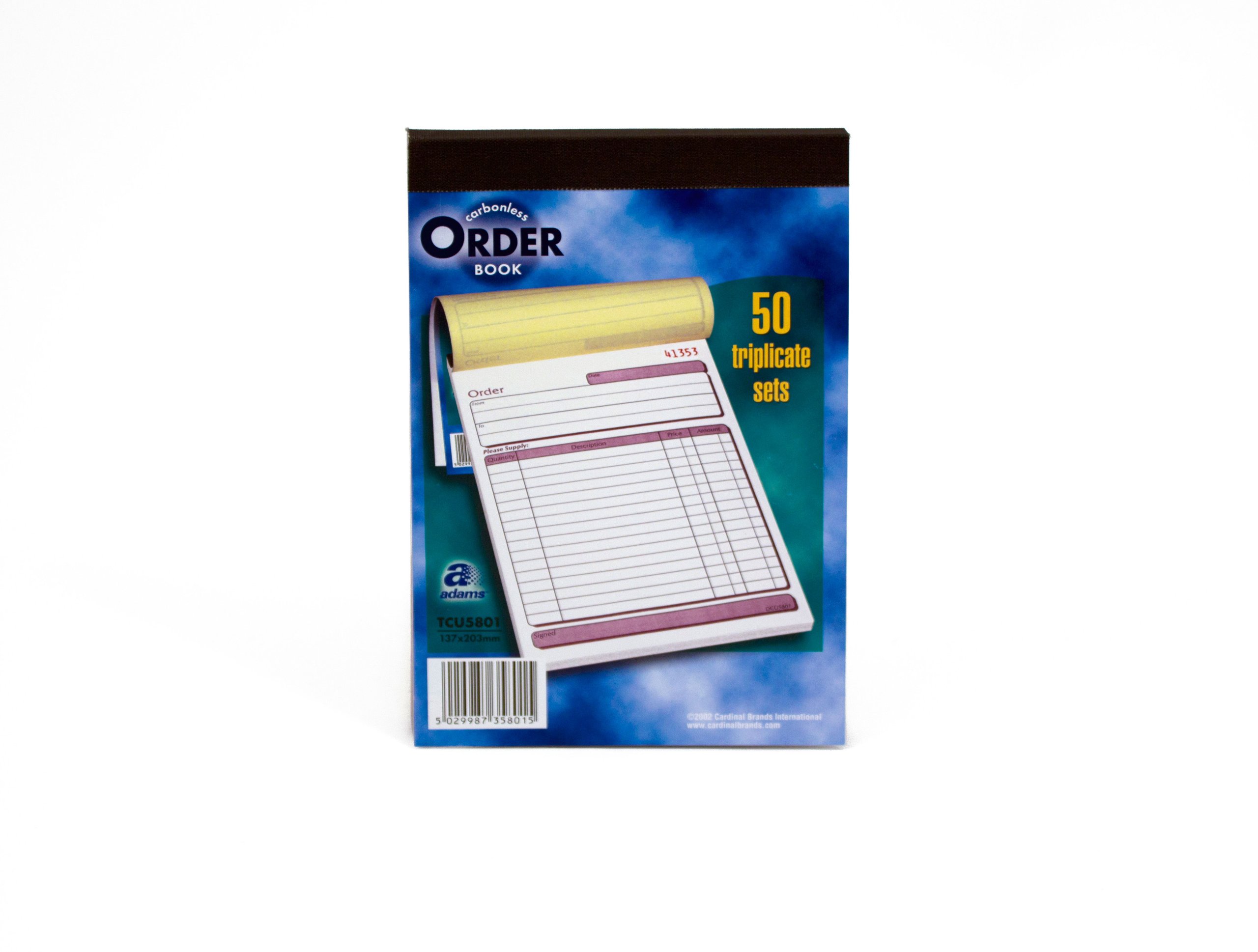 Pukka Pad, NCR Triplicate Order Book 137x203mm Pack of 5