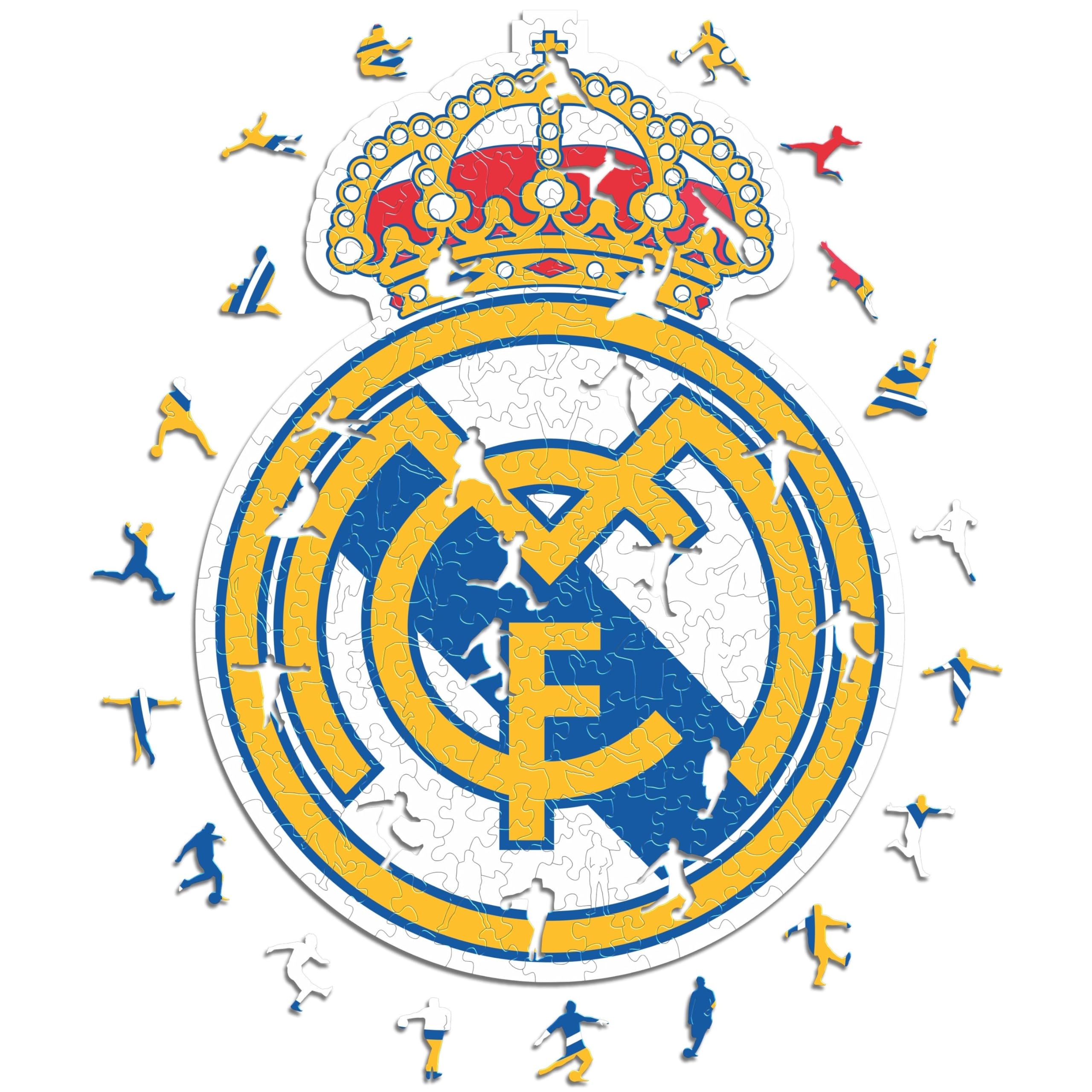 Iconic Puzzles, Real Madrid Logo, 100% eco-sustainable wooden puzzle with official license,Size M, 270 Pcs — image 1