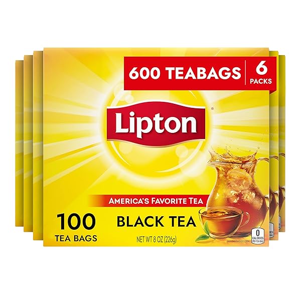 LIPTON BLACK TEA BAGS, HOT OR ICED, BLACK TEA WITH CAFFEINE, 100CT