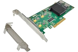 SAOESS PCI Express 2.0 SAS+SATA HBA 6Gb/s Raid Controller Card, SAS2008 Controller Chip, Same as SAS 9211-8I