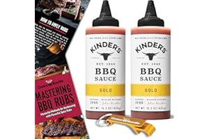 Kinder's Gold BBQ Sauce Premium Barbecue 2 pk Choice Bundle (30.6 oz) Great for Glaze, Dipping & More + Guide & Keychain Bottle Opener (4 Items)!