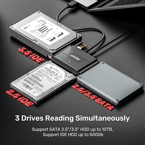 Unitek SATA/IDE to USB Adapter, IDE Hard Drive Adapter Kit