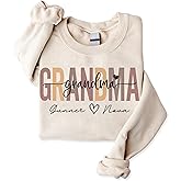 NAZENTI Personalized Mom Grandma Sweatshirt with Kids Names, Grandma Sweatshirt, Custom Mom Gifts, Mothers Day Shirts S-4XL
