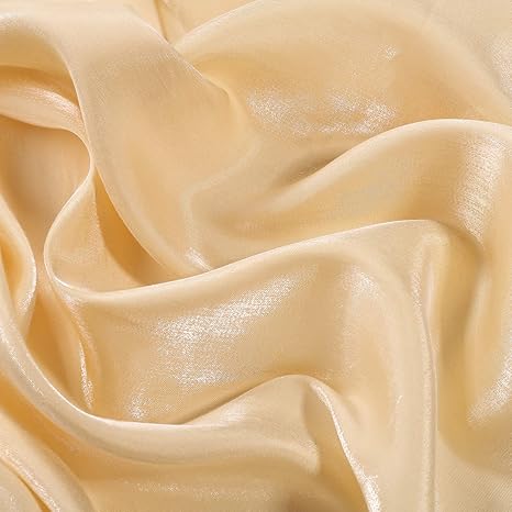 Amazon Moonfarm 全16色 至高の輝き シルク 風 サテン 生地 カラー 約1m 幅1 5m ライトイエロー 布 生地 通販
