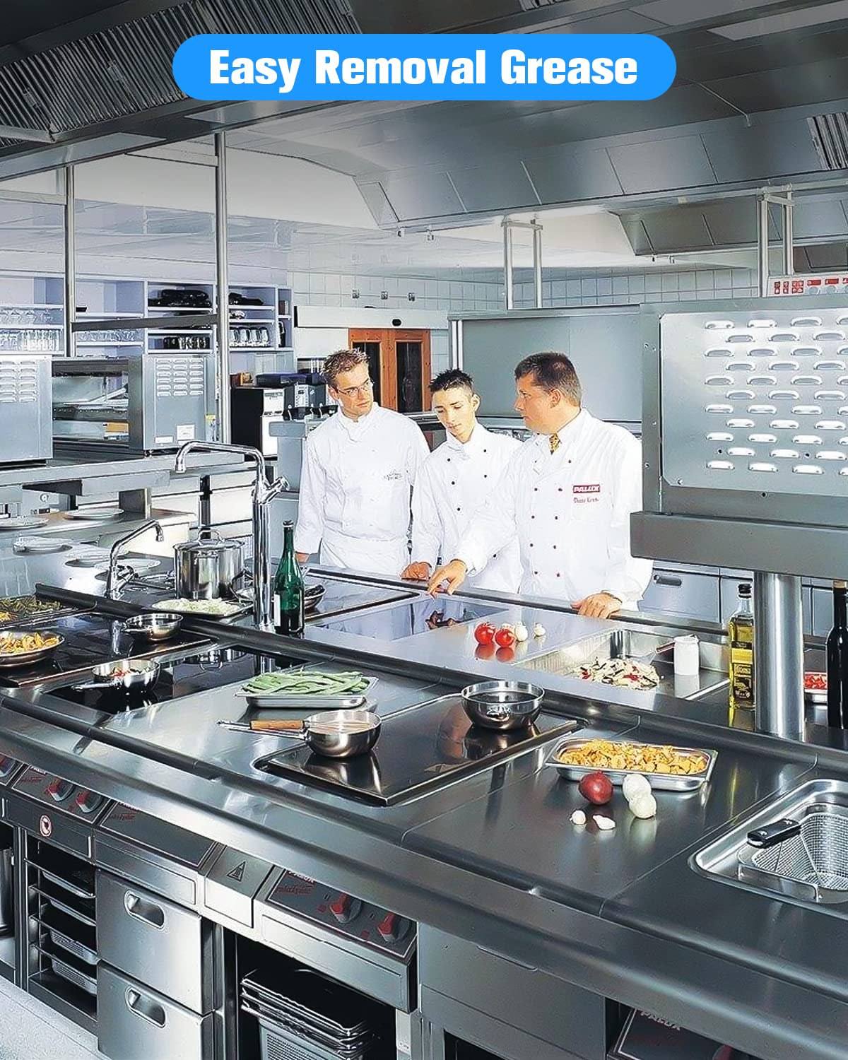 Hood Filters 19.5W x 19.5H Inch, 430 Stainless Steel 7 Grooves Commercial Baffle Grease Filter, Range Hood Filter for Grease Rated Commercial Kitchen Exhaust Hoods Pack of 6