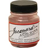 Jacquard Acid Dye 1/2oz Jar Deep Orange - Acid Dye for Wool, Silk, Alpaca, Feathers, Cosplay Wigs and Nylon - Powder Wool Dye for Full Coverage Dyeing - Vibrant Acid Silk Dye